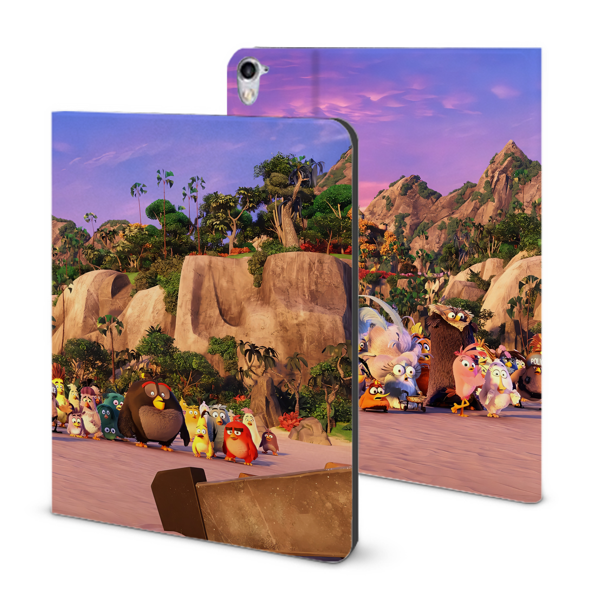 （画像用） Angry Birds アングリーバード IPad ケース ブック型 PUレザー TPU 耐衝撃 軽量 薄型 ペン収納なし 全面保護 IPad 各モデル対応